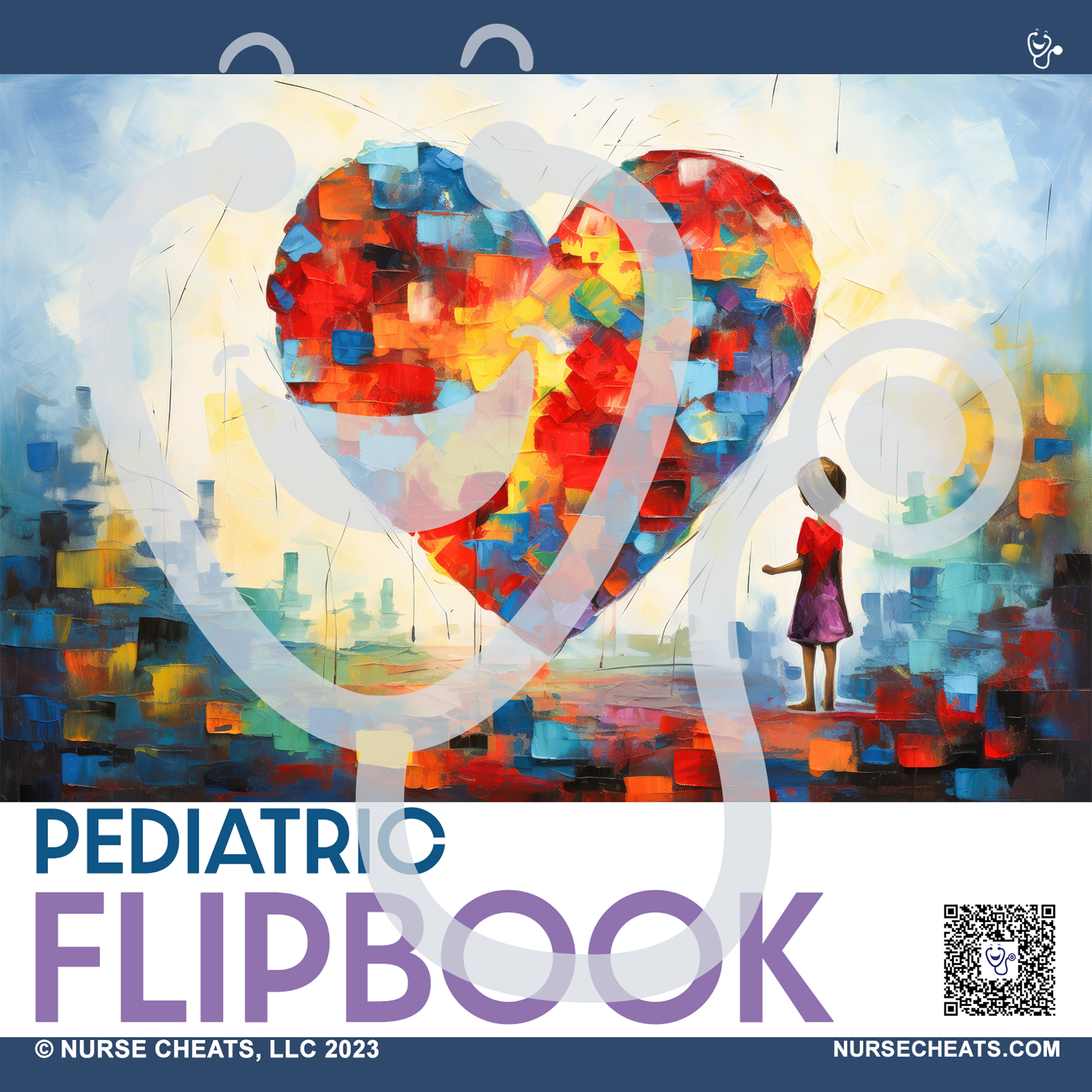 Our pediatric flip book is 6 badge buddies' worth of information pertaining to pediatric patients. It includes pediatric vital signs, flacc scale, immunizations, PALS, Milestones, common medications and more.