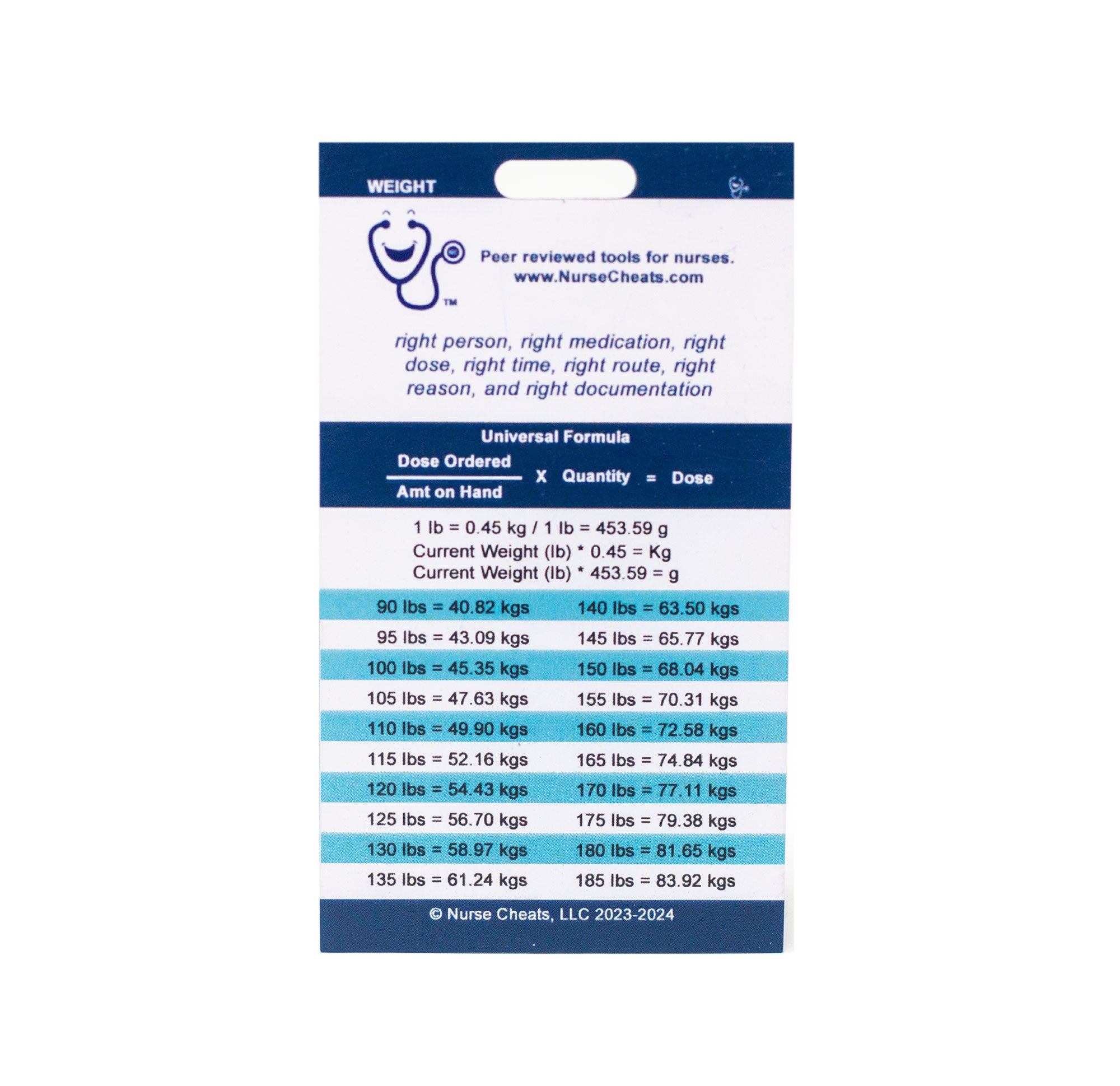 Our badge ruler and weight conversion chart badge is perfect for nurses in all specialties.  Add badge tool to your badge reel and never be without a ruler again. 