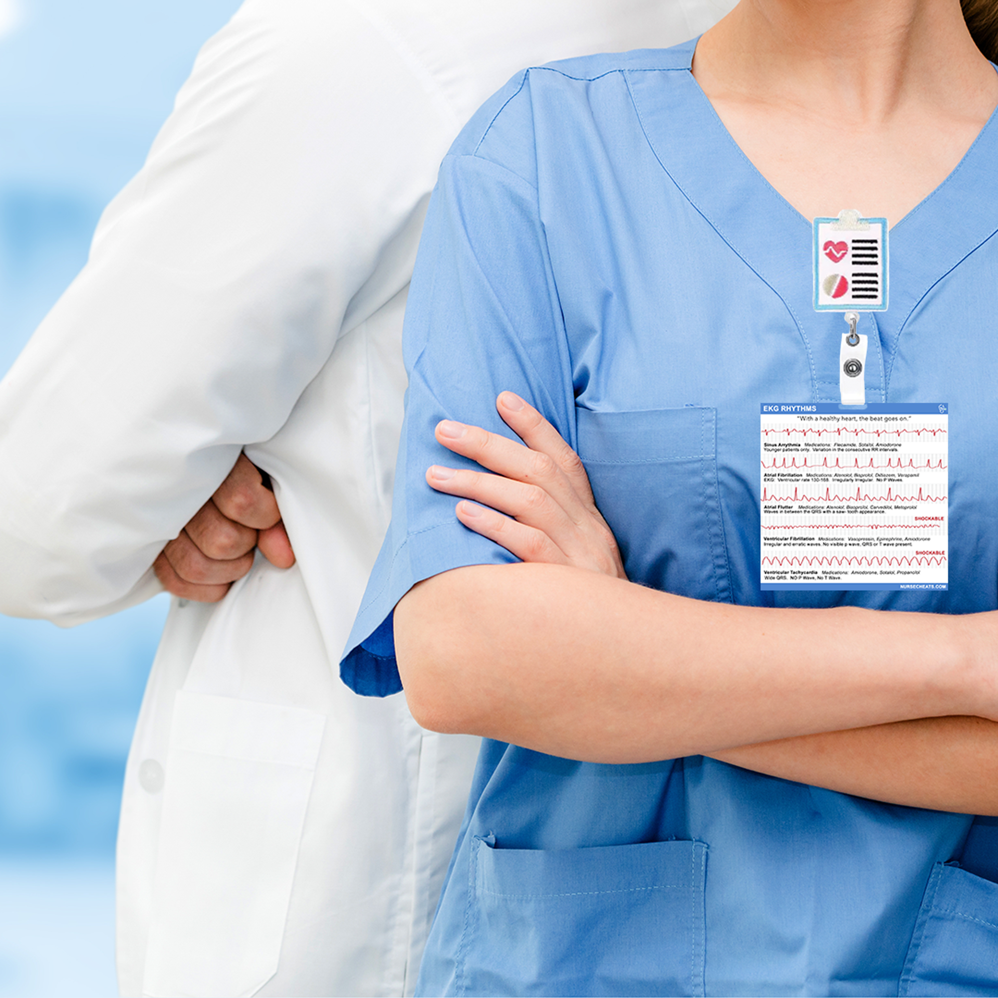 Our EKG badge buddy is perfect for inpatient nurses in a variety of settings.