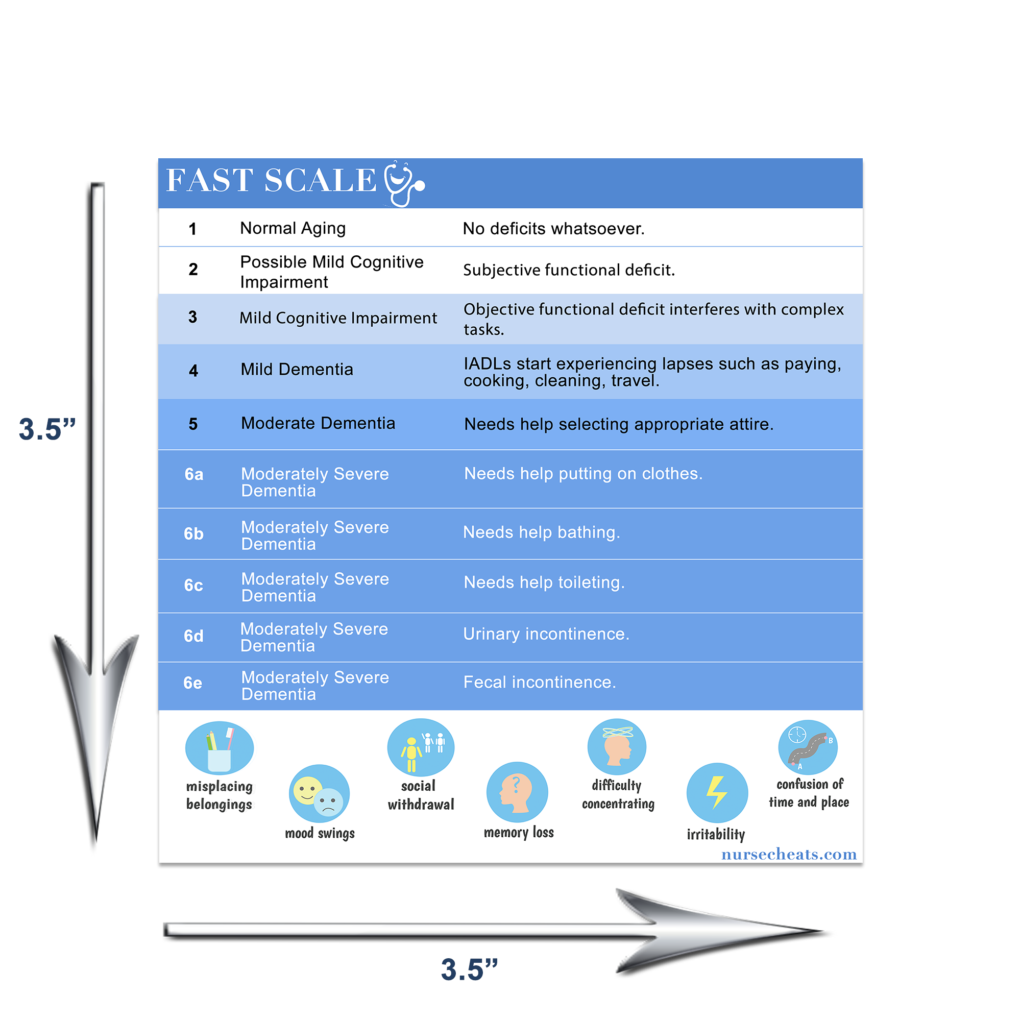 Our hospice badge buddy measures 3.5" w x 3.5" h