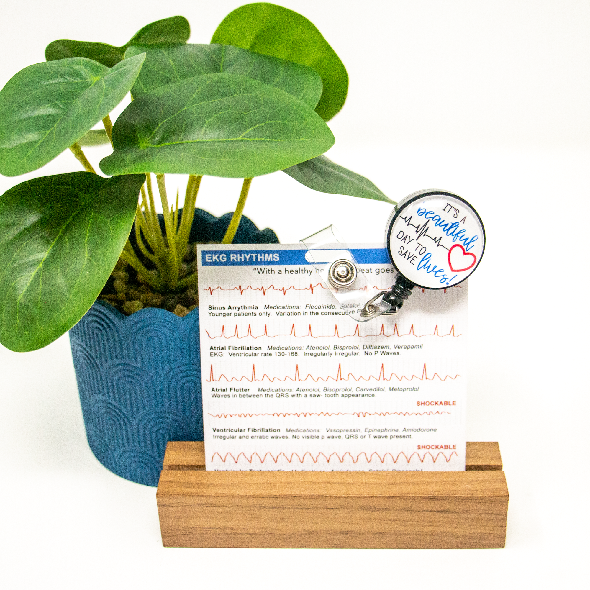 This EKG Badge Buddy is a helpful reference on the job for nurses in all situations and career paths. Have the information you need at your fingertips.