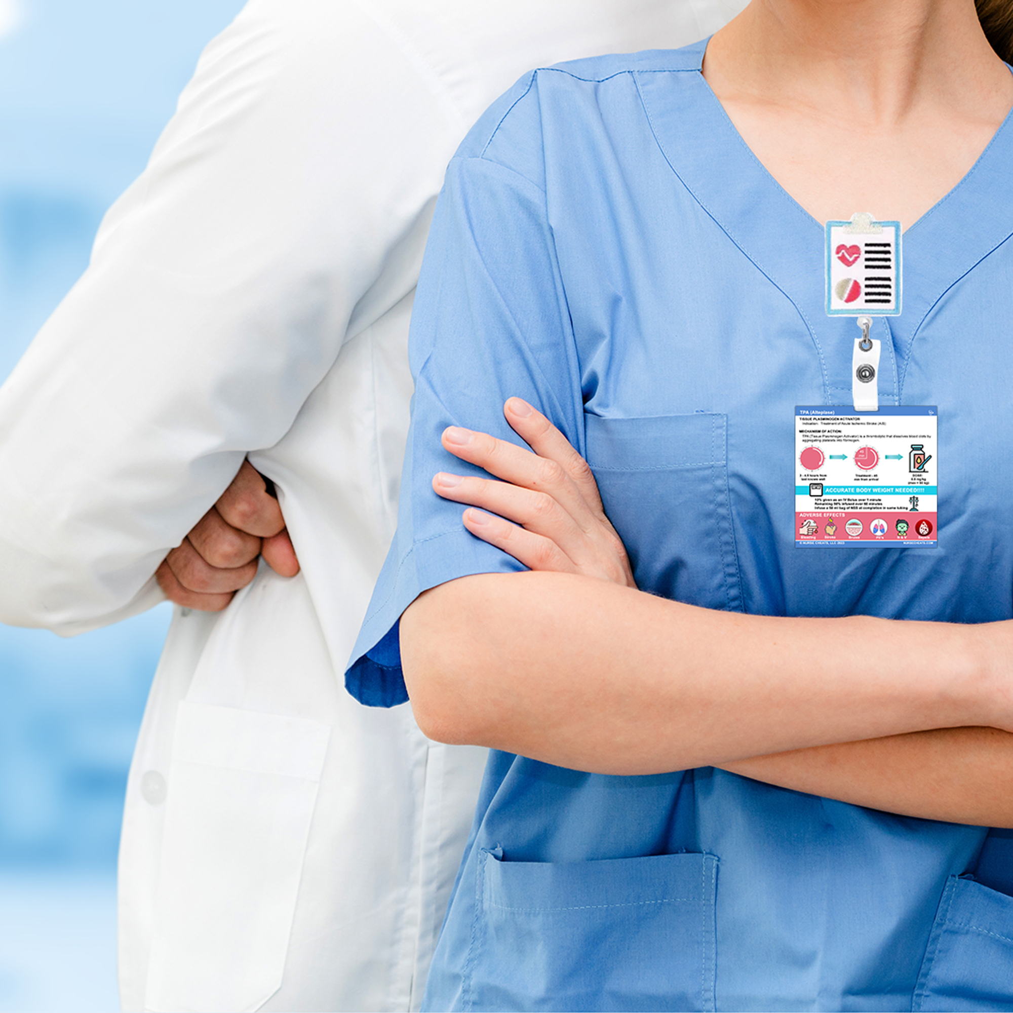 TPA (Alteplase) Administration - This badge has everything you need to know about TPA Administration including timing, exclusion criteria, complications, dosing, and more. Great for ER Nurses and floor nurses responsible for administering this drug. THIS IS A MUST HAVE FOR ALL NURSES working in a stroke center.