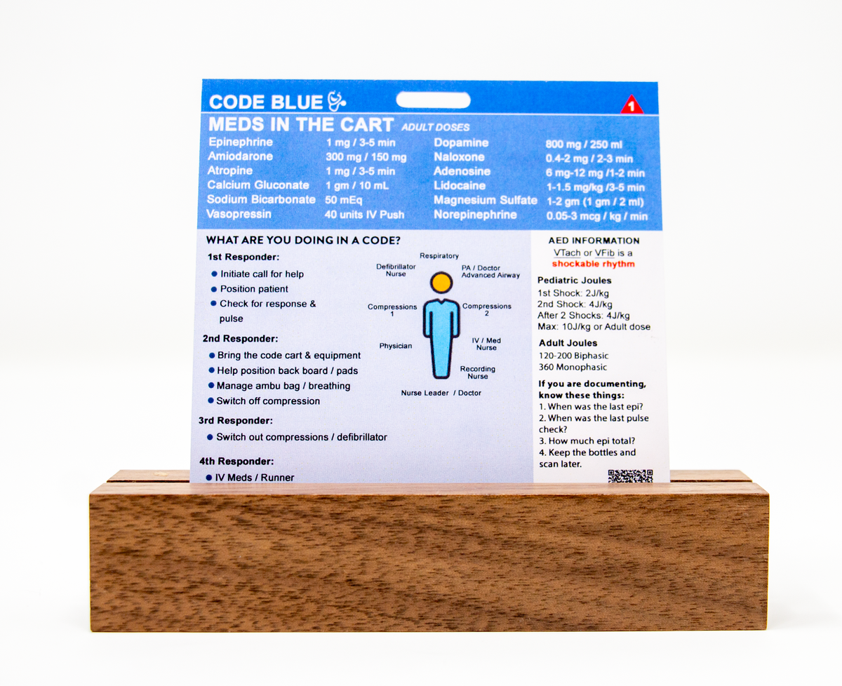 Code Blue Badge Buddy for Nurses