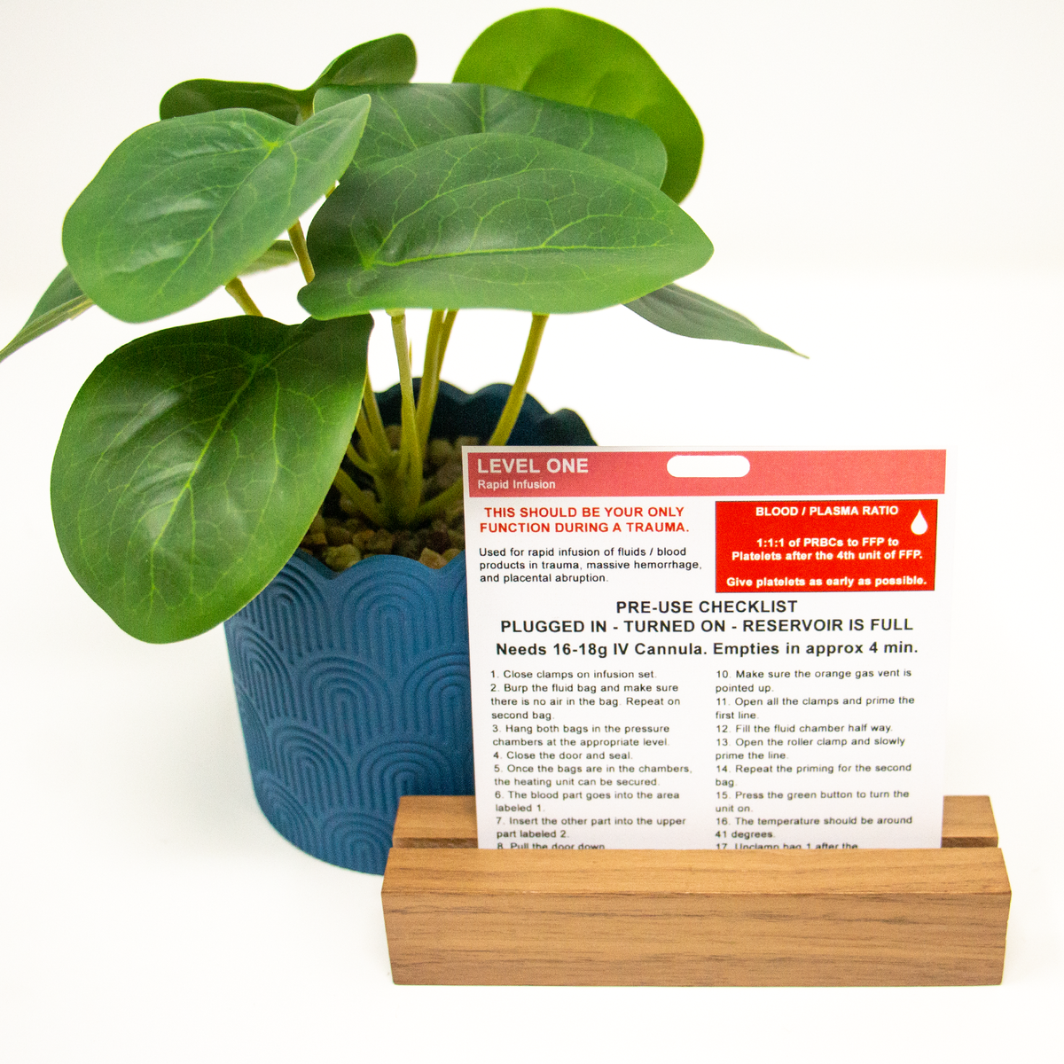 Rapid Infusion Badge Buddy for Trauma Nurses