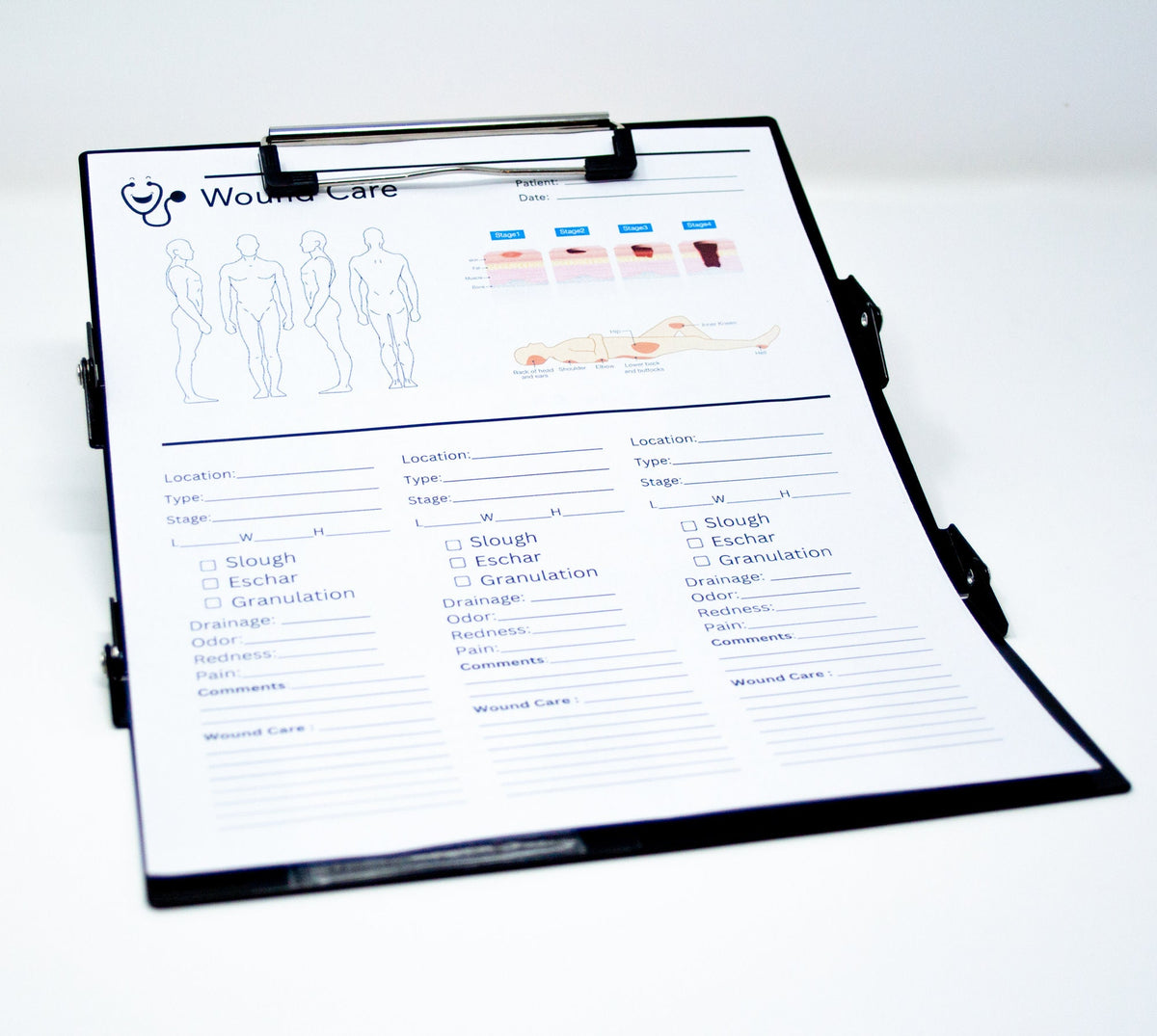 Wound Care Form for Home Care/Hospice/Inpatient Nurses